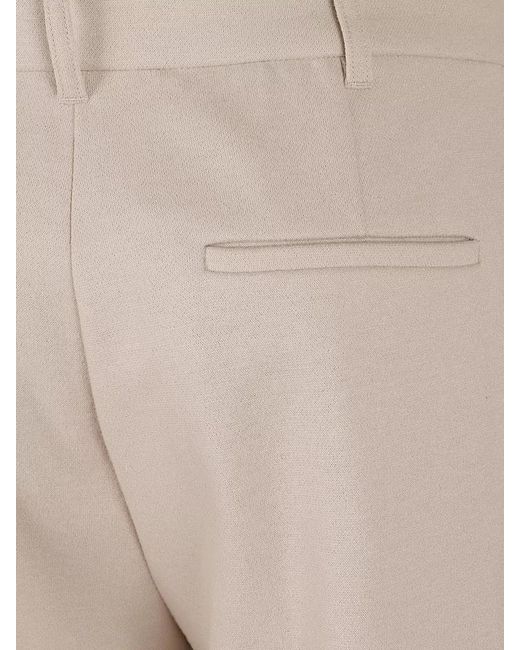 Max Mara White Jersey Pants Rea Belt Loops Crease
