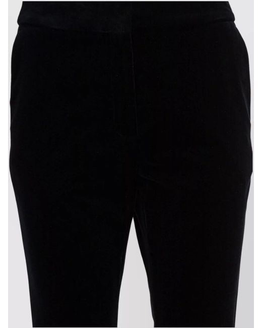 Golden Goose Deluxe Brand Black Velvet Slightly Flared Tailored Trousers
