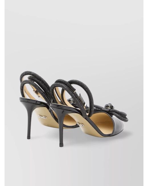 Mach & Mach Multicolor Leather Crystal-Embellished Closed-Toe Sandals