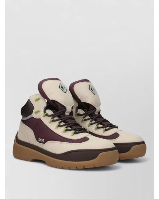 Dior Natural Suede Leather High-Top Sneakers for men
