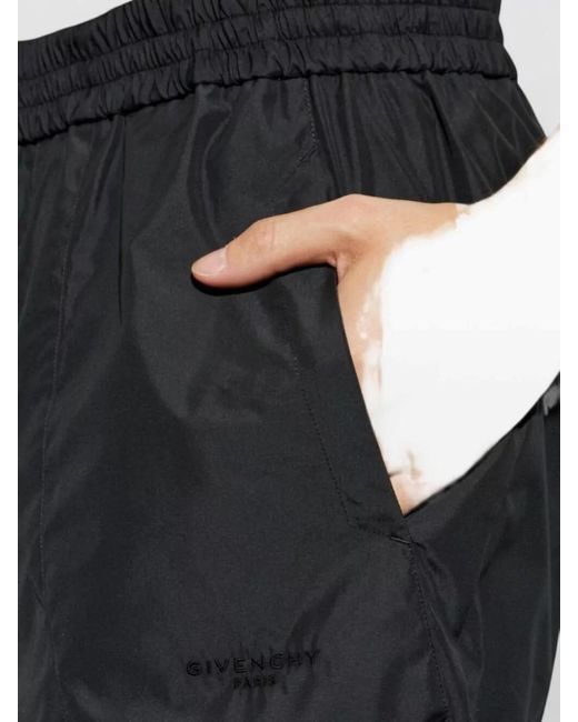 Givenchy Black Straight Pants Elastic Cuffs Side Pockets for men