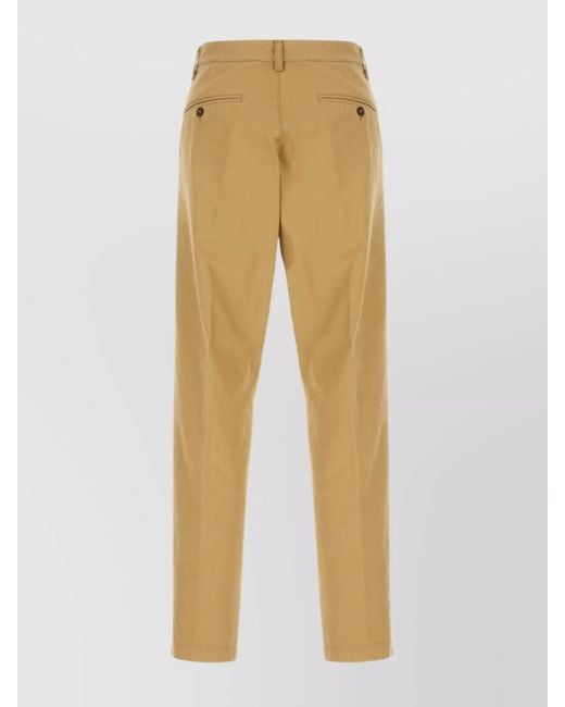 DSquared² Natural Cotton Straight-Leg Trousers for men