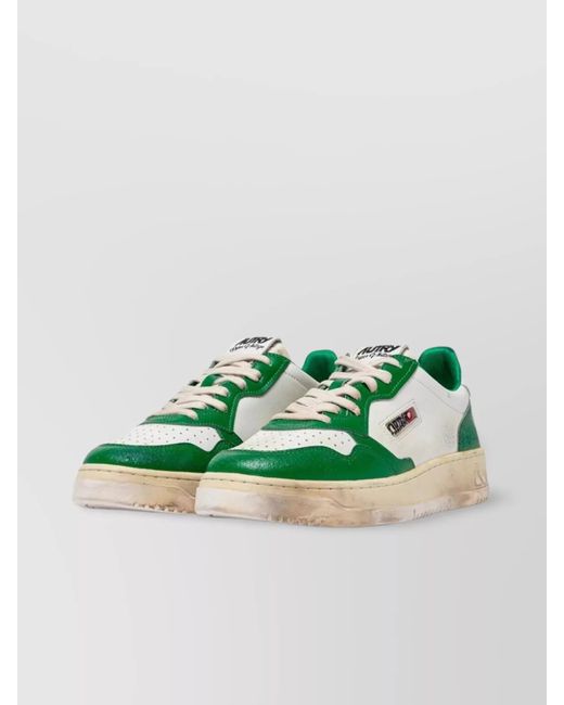 Autry Green Handcrafted Low Top Sneakers for men
