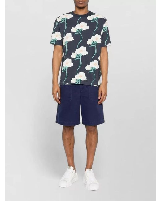 KENZO Blue Short Sleeve T-Shirt for men
