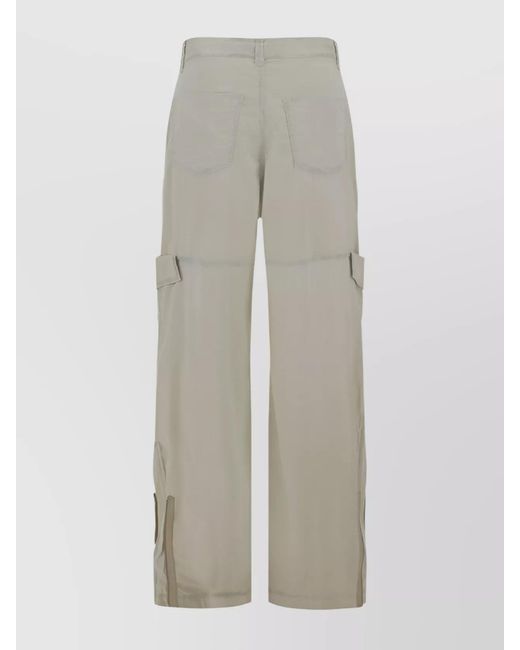 Acne Gray Adjustable Hem Cargo Pants Contrast Stitching for men