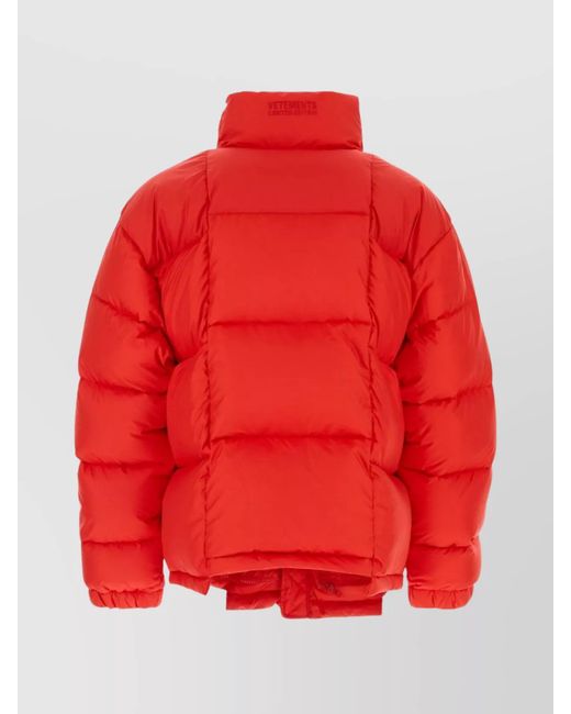 Vetements Red Down Puffer Jacket for men