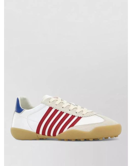DSquared² Pink Stripes Soccer Sneakers for men
