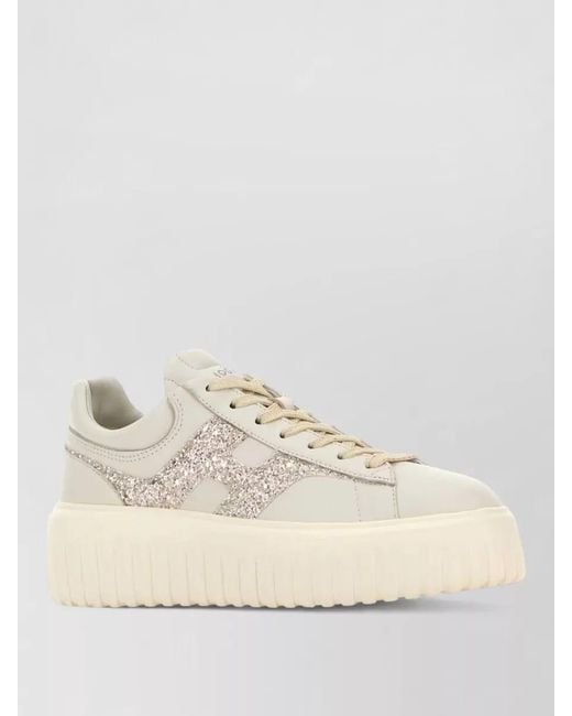Hogan Natural Leather Low-Top Sneakers