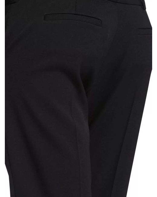 Balenciaga Black Tailored Straight Leg Trousers Nylon Silk