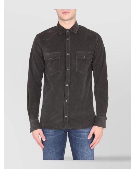 PT Torino Black Cotton Shirt for men