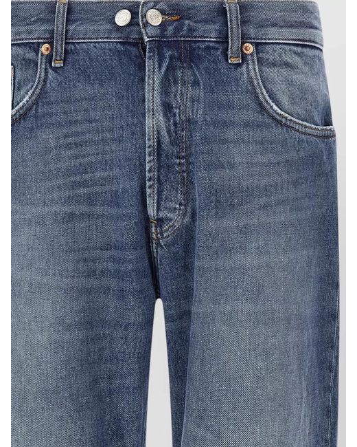 Department 5 Blue Musso Jeans Straight Fit Belt Loops for men