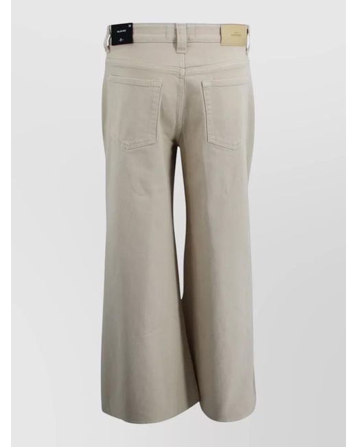 7 For All Mankind Gray High Rise Wide Leg Denim Trousers