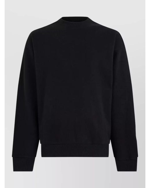 Boss Blue Cotton Crew-Neck Sweatshirt for men