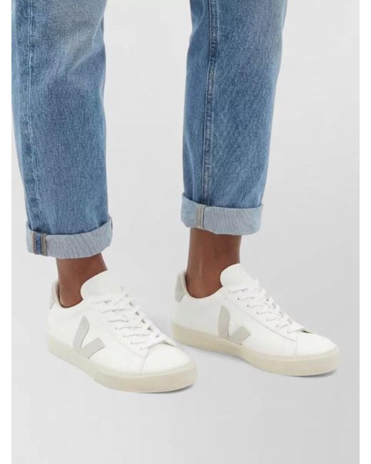 Veja Natural Lace Up Chromefree Leather Sneakers