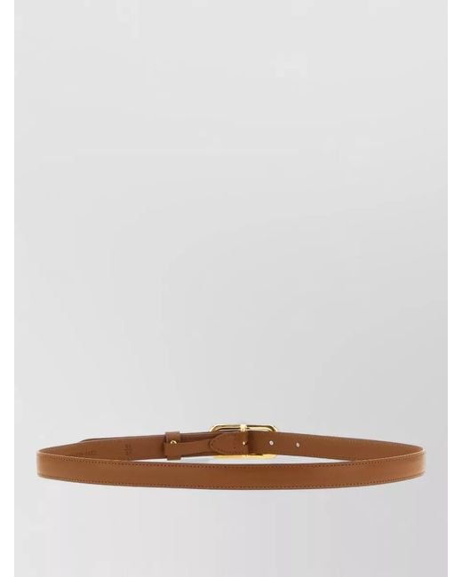 Fendi Brown Ff Logo Belt Adjustable Size Smooth Finish