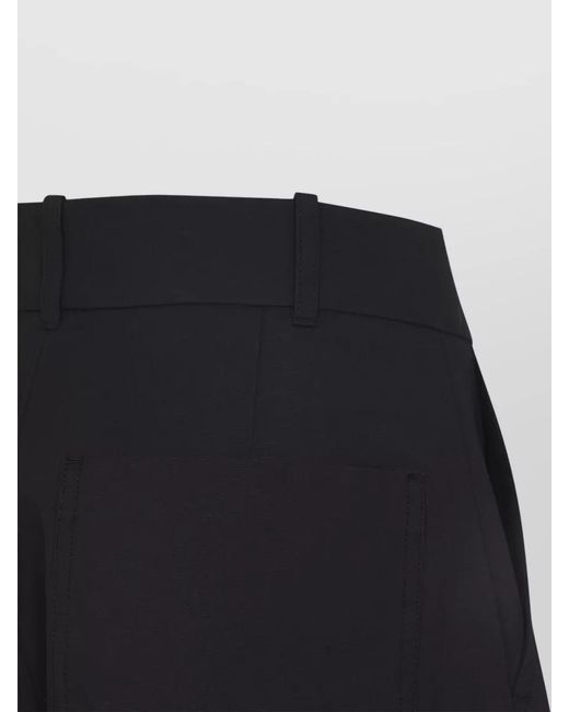 Studio Nicholson Blue Cotton Cropped Wide-Leg Trousers