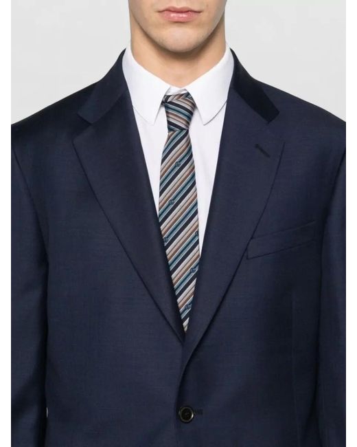 Paul Smith Blue Wool Single-Breasted Suit for men