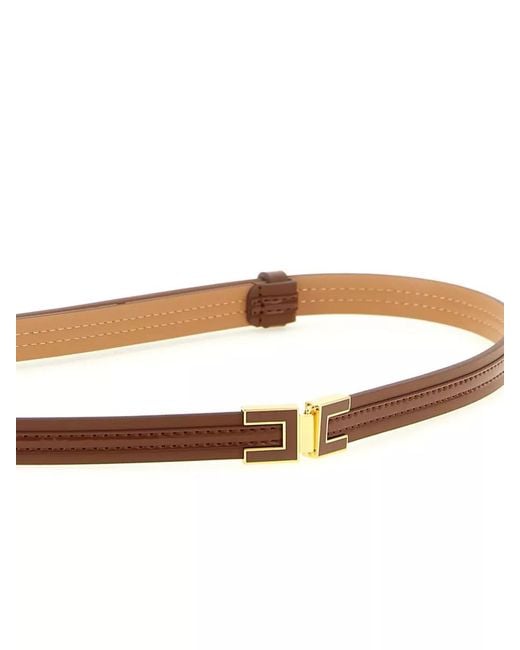 Elisabetta Franchi Multicolor Logo Buckle Belt Adjustable Double Strap
