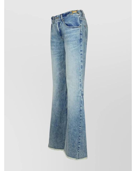Stella McCartney Blue Denim Mid-Rise Flared Jeans