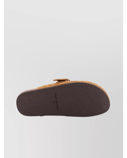 Tory Burch Multicolor Suede Monogram Mule Sandals