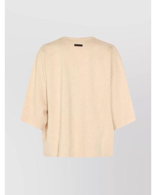 Fear Of God White Virgin Wool Crewneck 3/4 Sleeve Jumper for men