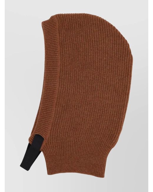 Margaret Howell Brown Wool Knit Balaclava