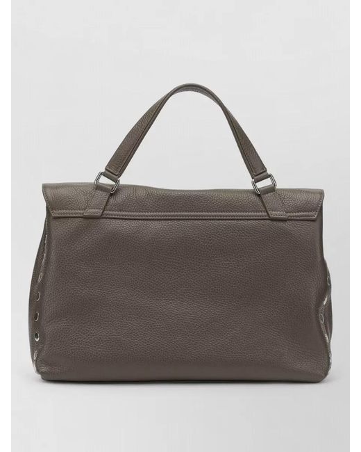 Zanellato Gray Leather Shoulder Bag
