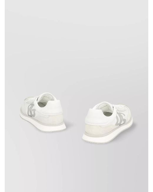Dolce & Gabbana White Cushion Low-Top Sneakers Suede Accents