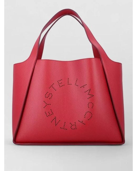 Stella McCartney Red Vegan Leather Logo Tote Bag Italy