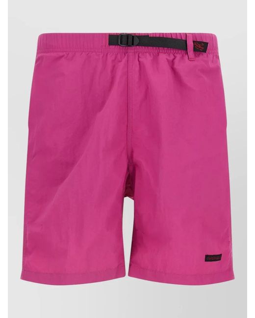 Gramicci Pink Bermuda Shorts Featuring Zip Pocket for men