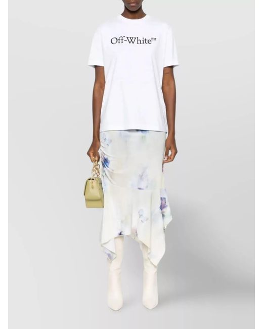 Off-White c/o Virgil Abloh White Logo Print Cotton Regular T-Shirt