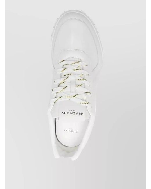 Givenchy White Glide Runner Low Top Leather Sneakers for men