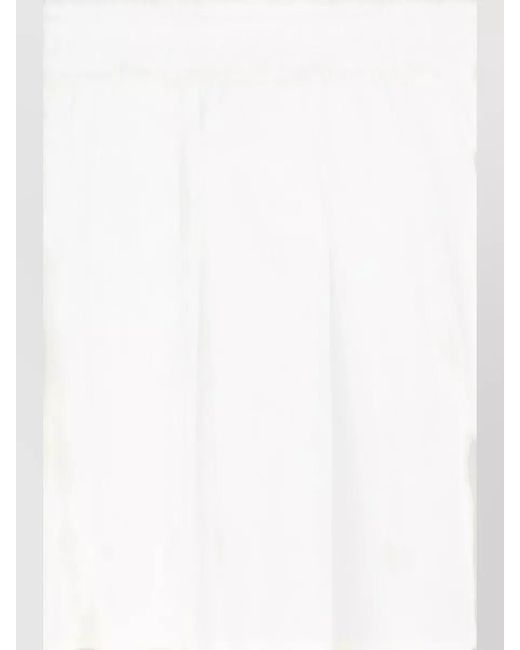 Weekend by Maxmara White Cotton Pleated Skirt