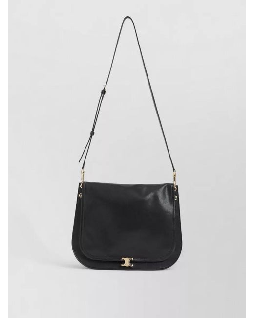 Céline White Soft Triomphe Crossbody Handbag
