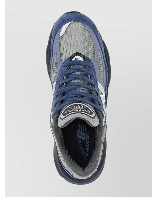 New Balance Blue Leather Low-Top Sneakers for men