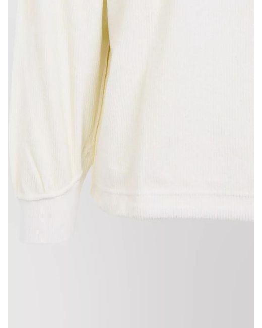 Stone Island White Crewneck Cotton Sweatshirt Regular Fit for men