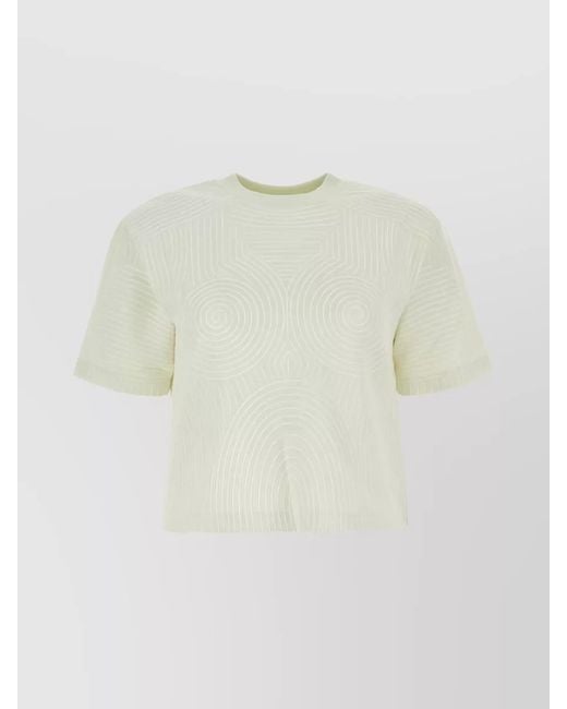 Off-White c/o Virgil Abloh White Cotton Cropped Oversized T-Shirt