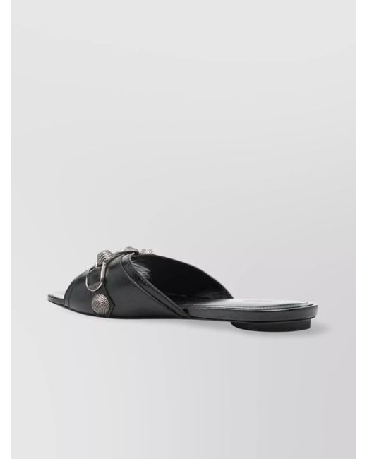 Balenciaga Multicolor Leather Flat Slippers
