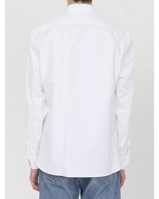 Saint Laurent White Cotton Slim-Fit Shirt for men