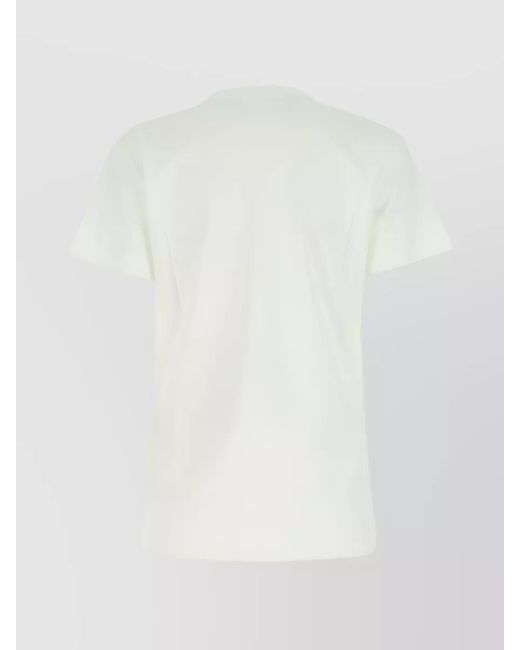 Isabel Marant White Cotton Ribbed Crew-Neck Aby T-Shirt