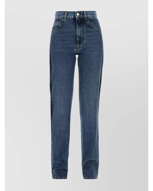 Philosophy Blue Denim Straight-Leg Trousers