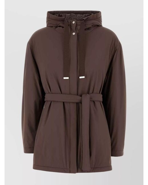Herno Brown Stretch Nylon Puffer Jacket