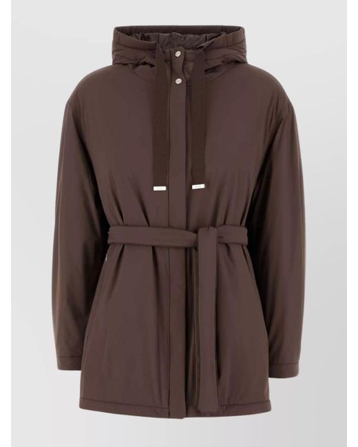 Herno Brown Stretch Nylon Puffer Jacket