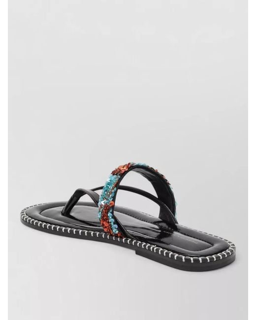 Dries Van Noten Gray Slides And Flip Flops Embellished Straps