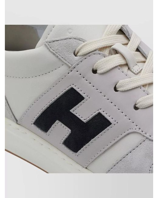 Hogan White Leather Low-Top Sneakers for men