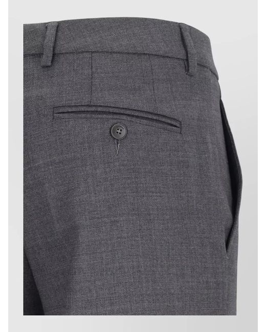 Incotex Gray Tapered Suit Trousers