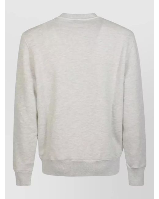 Autry Gray Crewneck Jersey Sweatshirt Main Long Sleeves for men