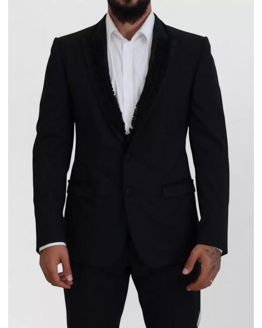 Dolce & Gabbana Blue Martini Slim Fit Single Breasted Jacket for men