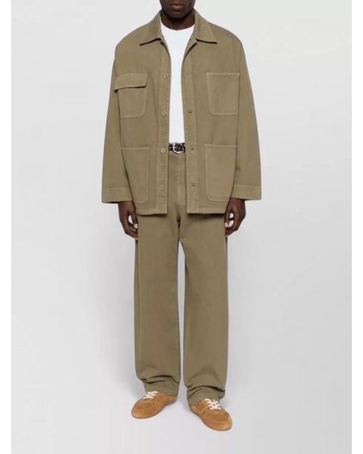 A.P.C. Natural Silk Straight-Leg Trousers for men