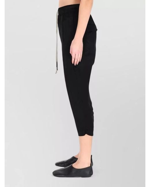 Rick Owens Black Cropped Trousers